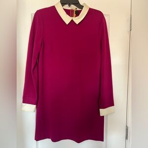 Cynthia Steffe Magenta Dress with Cream Details